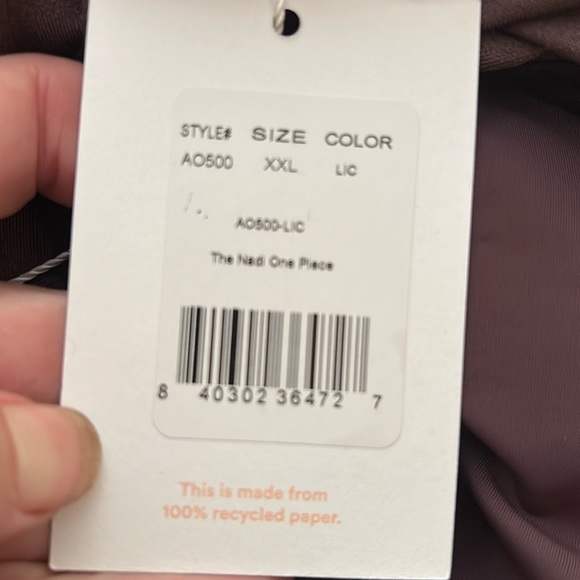 Andie The Nadi One Piece Swimsuit Licorice Purple size XXL long torso‎ NWT - Picture 9 of 10